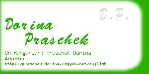 dorina praschek business card